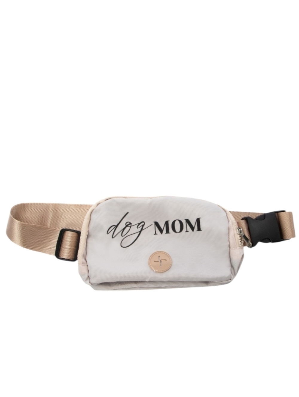 Dog Mom Walk Cream Fanny Pack/Belt Bag